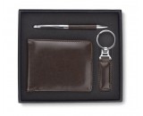 Dāvanu komplekts - Maks, piekariņš un pildspalva brūns