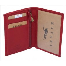 Katana dabīgas ādas sarkans auto dokumentu maks 