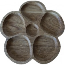 Ēdiena pasniegšnas trauks ar sekcijām.ozolkoka. OAK023