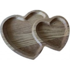 Ēdiena pasniegšnas trauks sirdsformā - ozolkoka. OAK028