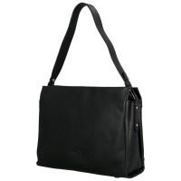 Katana - dabīgās ādas melna sieviešu rokas soma 