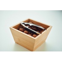 Dāvanu komplekts - Riekstu standziņas ar bambusa trauku